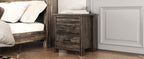 4PCS Bedroom Sets, Wooden Queen Size Bed Frame with Storage Headboard and Charging Station, 2 Nightstands with 2 Drawers, 1 Dresser with 5 Drawers, Antique Gray - Grand Goldman Shop