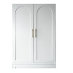 71' Tall Metal Wardrobe Cabinet with 2 Drawers and Hanging Rod, 2 Doors Wardrobe Closet with Shelf for Bedroom, Office, Laundry Room,Entryway ,Foyer,Guesthouse (White) - Grand Goldman Shop