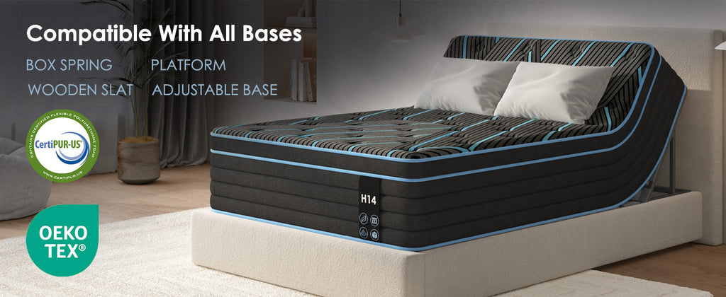 King Size Mattress,10 Inch Hybrid Mattress, Individually Pocketed Innerspring, Medium Firm - Grand Goldman Shop