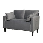 48' Soft Corduroy Loveseat Couch W/Soft Cushions,Side Storage Pocket,Sturdy Composite Board & Solid Wood Frame, High Rebound Sponge,Easy Assembly,Ideal for Living Room,Apartment,Dorm,Office. - Grand Goldman Shop