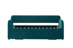 Twin Upholstered Daybed Frame with Trundle, Twin Size Sofa Bed for Bedroom Living Room Guest Room, Wood Slat Support,Emerald - Grand Goldman Shop