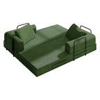 78 Inch Convertible Sleeper Sofa Bed, Futon Boneless Couch Lounge Loveseat with Pull Out Bed, No Assembly Required - Grand Goldman Shop