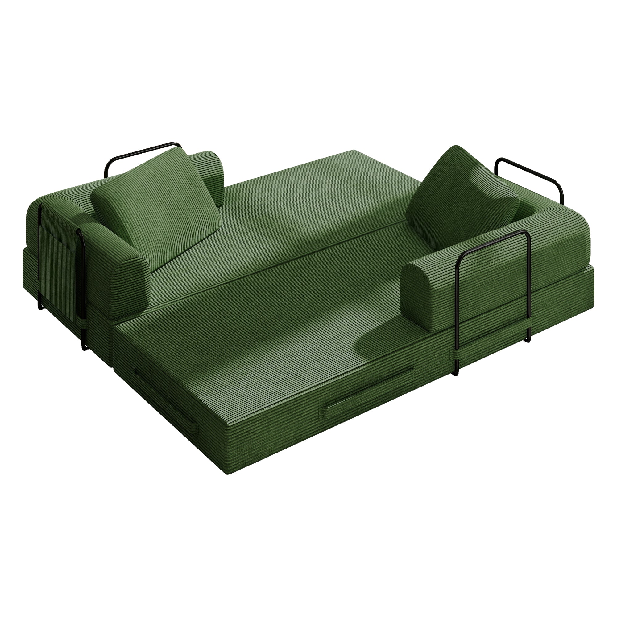 78 Inch Convertible Sleeper Sofa Bed, Futon Boneless Couch Lounge Loveseat with Pull Out Bed, No Assembly Required - Grand Goldman Shop