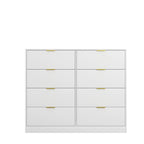 8 Drawers Dresser for Bedroom, Wood Bedroom Dresser Modern Drawer Chest, 8 Chest of Drawer, Tall Dresser for Closet, Dressers Organizer for Living Room, Closet, Hallway White - Grand Goldman Shop