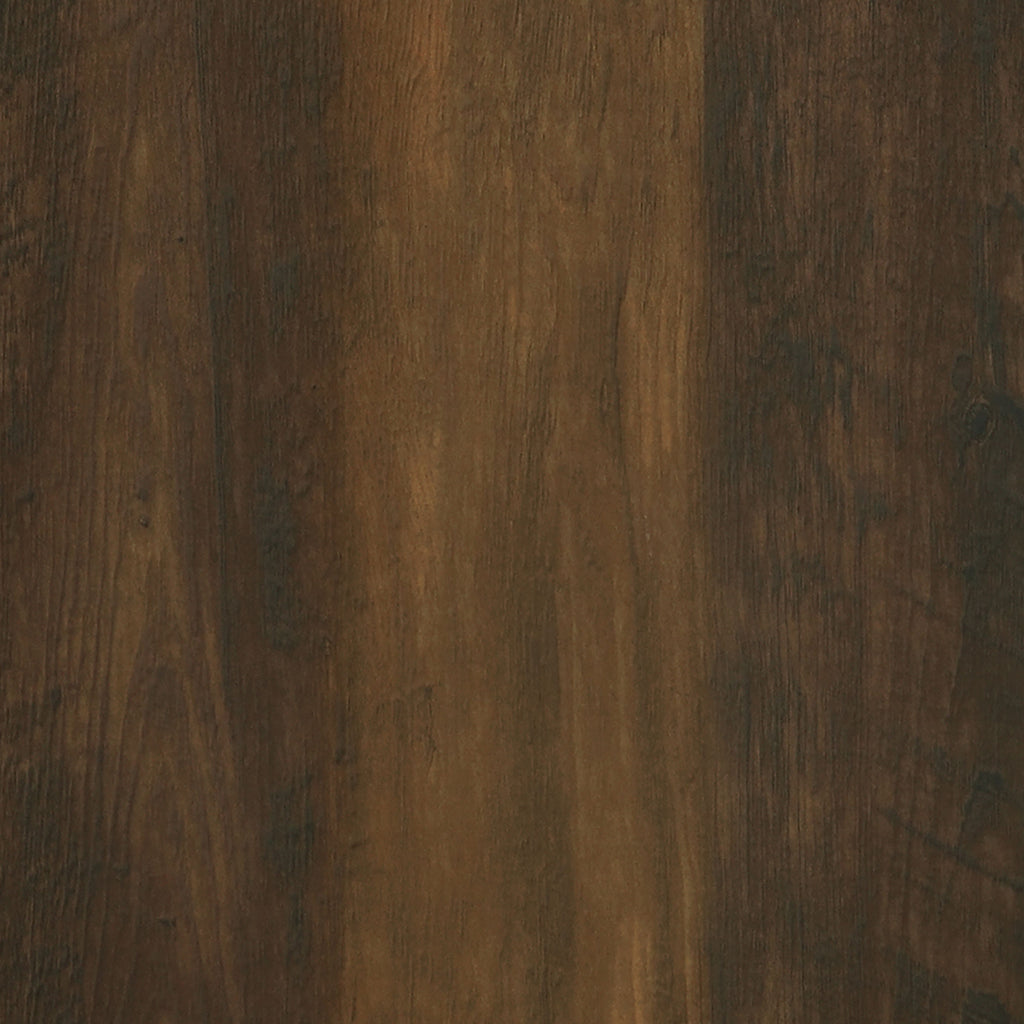 Geary Dark Pine 3-Shelf Bookcase with USB Charging and Lockable Top Drawer in Dark Brown Engineered Wood | Premium Home Decor