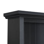 Farmhouse 4-in-1 Hall Tree with Wood Grain Bench, Mudroom Versatile Coat Rack with 2 Large Drawer, Entrance Organizer for Hallway, Living Room, Black, 55.9'W (OLD SKU: N721P313099B) - Grand Goldman Shop