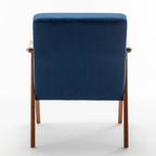 Mid-Century Modern Wingback Accent Chair with Solid Wood Frame and Extra-Thick Backrest – Lounge Chair for Living Room, Bedroom, or Reading Room - Grand Goldman Shop