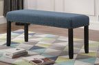 Biony Fabric Dining Bench with Nailhead Trim, Blue - Grand Goldman Shop
