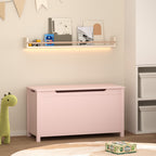 Kids Wooden Toy Box Storage with Safety Hinged Lid for Ages 2+ (Pink) | Premium Home Decor - Grand Goldman
