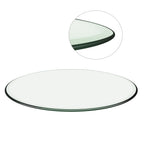 size:18.11 inch.Tempered glass table top round transparent table surface round glass table top round glass sheet. - Grand Goldman Shop