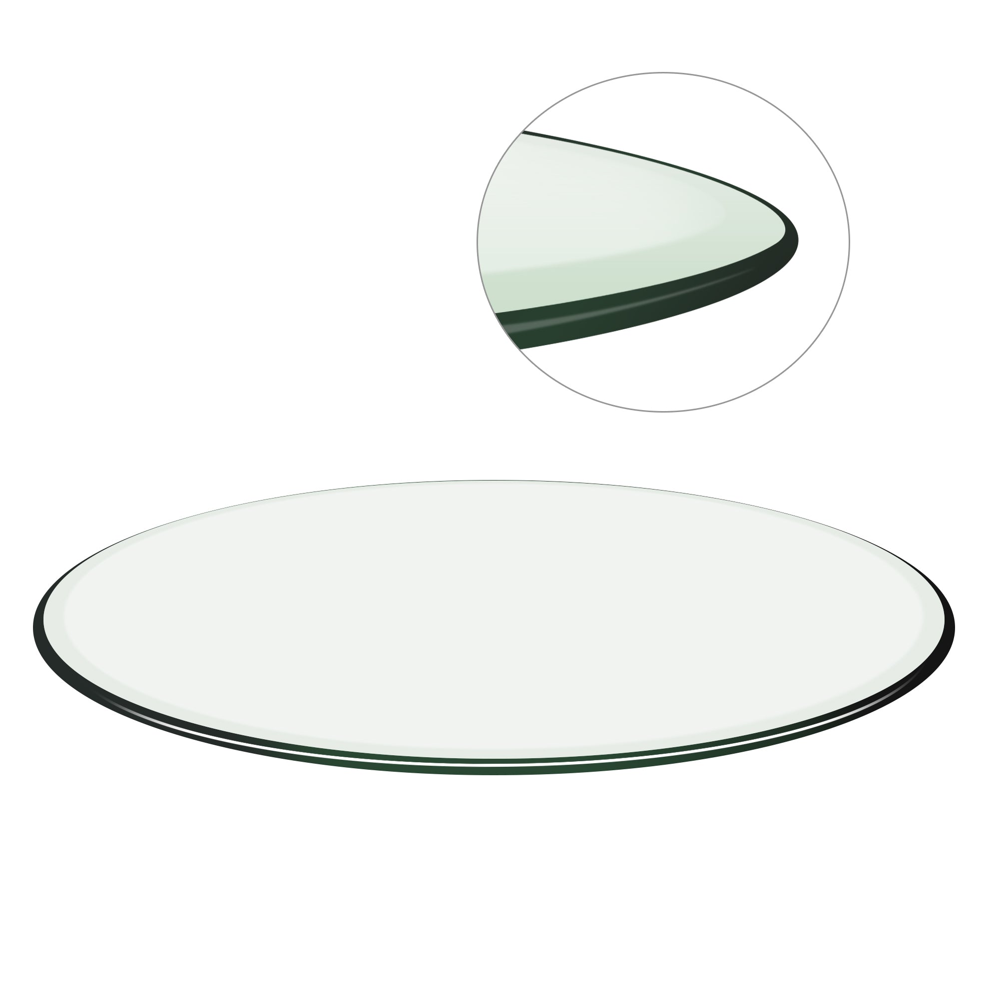 size:18.11 inch.Tempered glass table top round transparent table surface round glass table top round glass sheet. - Grand Goldman Shop