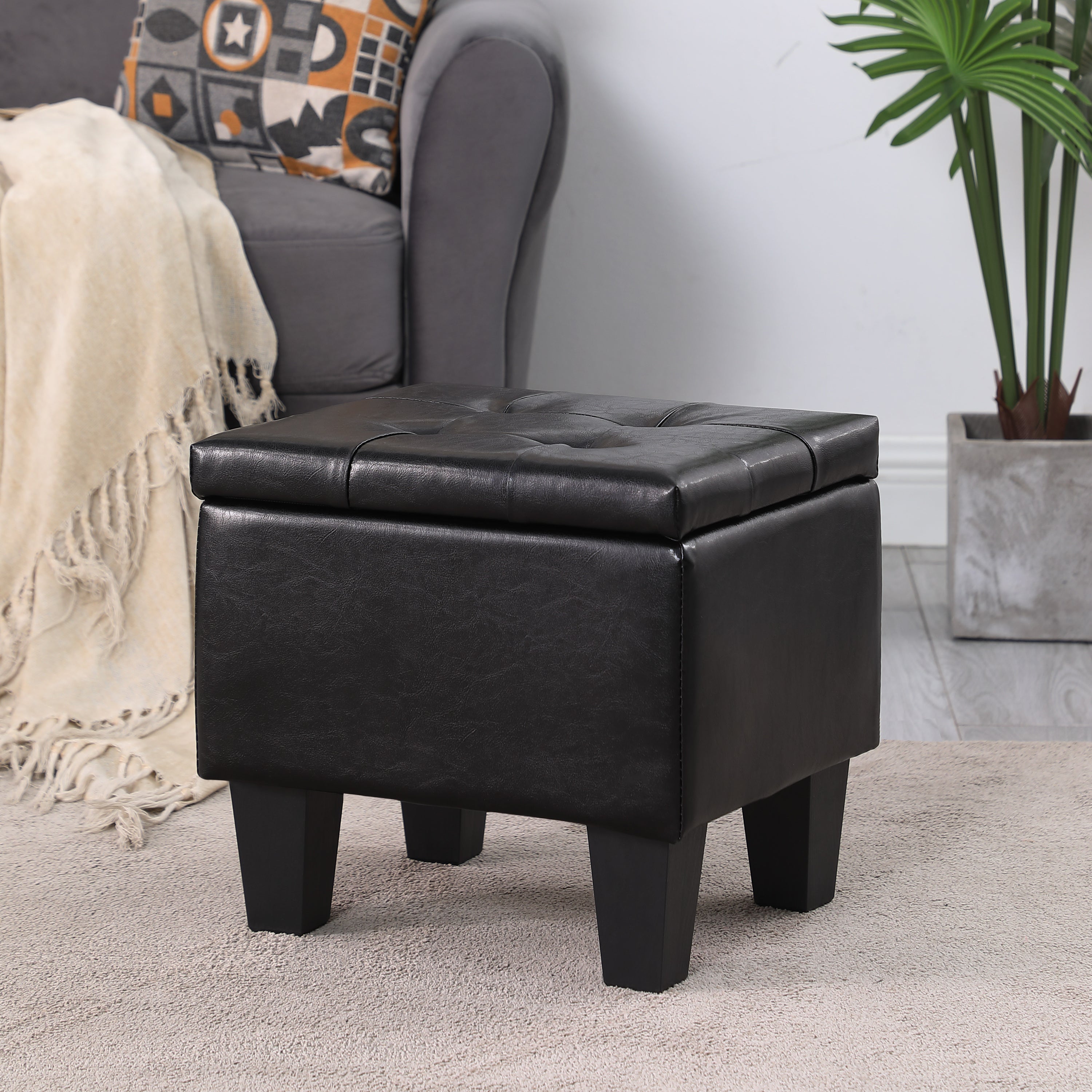 [VIDEO] Large Storage Ottoman Bench Set, 3 in 1 Combination Ottoman, Tufted Ottoman Linen Bench for Living Room, Entryway, Hallway, Bedroom Support 250lbs - Grand Goldman Shop