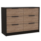 2 Piece Bedroom Set, London Armoire + Egeo 4 Drawer Dresser, Black / Pine - Grand Goldman Shop