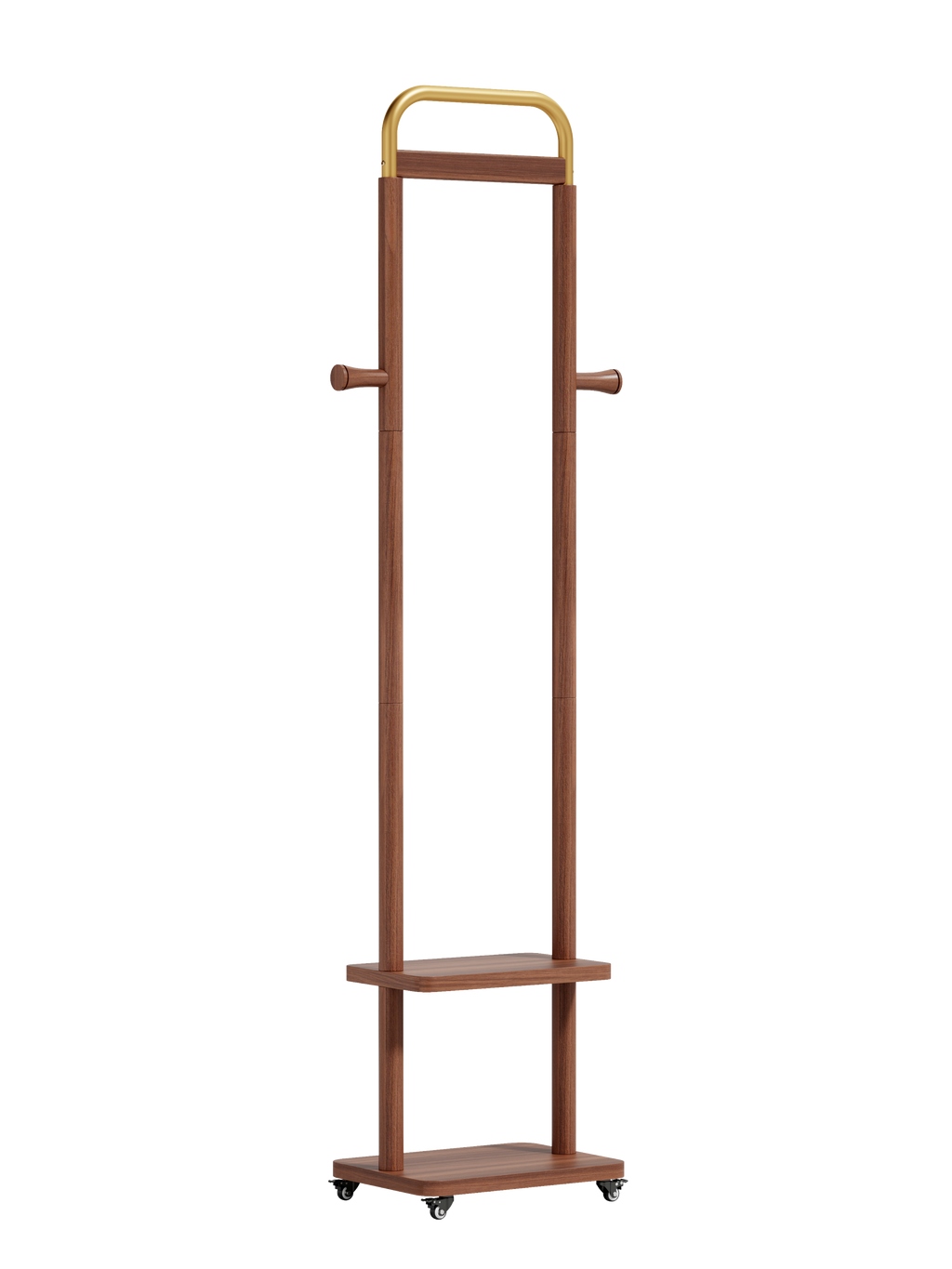 Coat Racks solid wood hanger 15.7* 11.8*71in Solid environmental protection easy to assemble beautiful can be placed in the bedroom/entrance/living room (Walnut) - Grand Goldman Shop