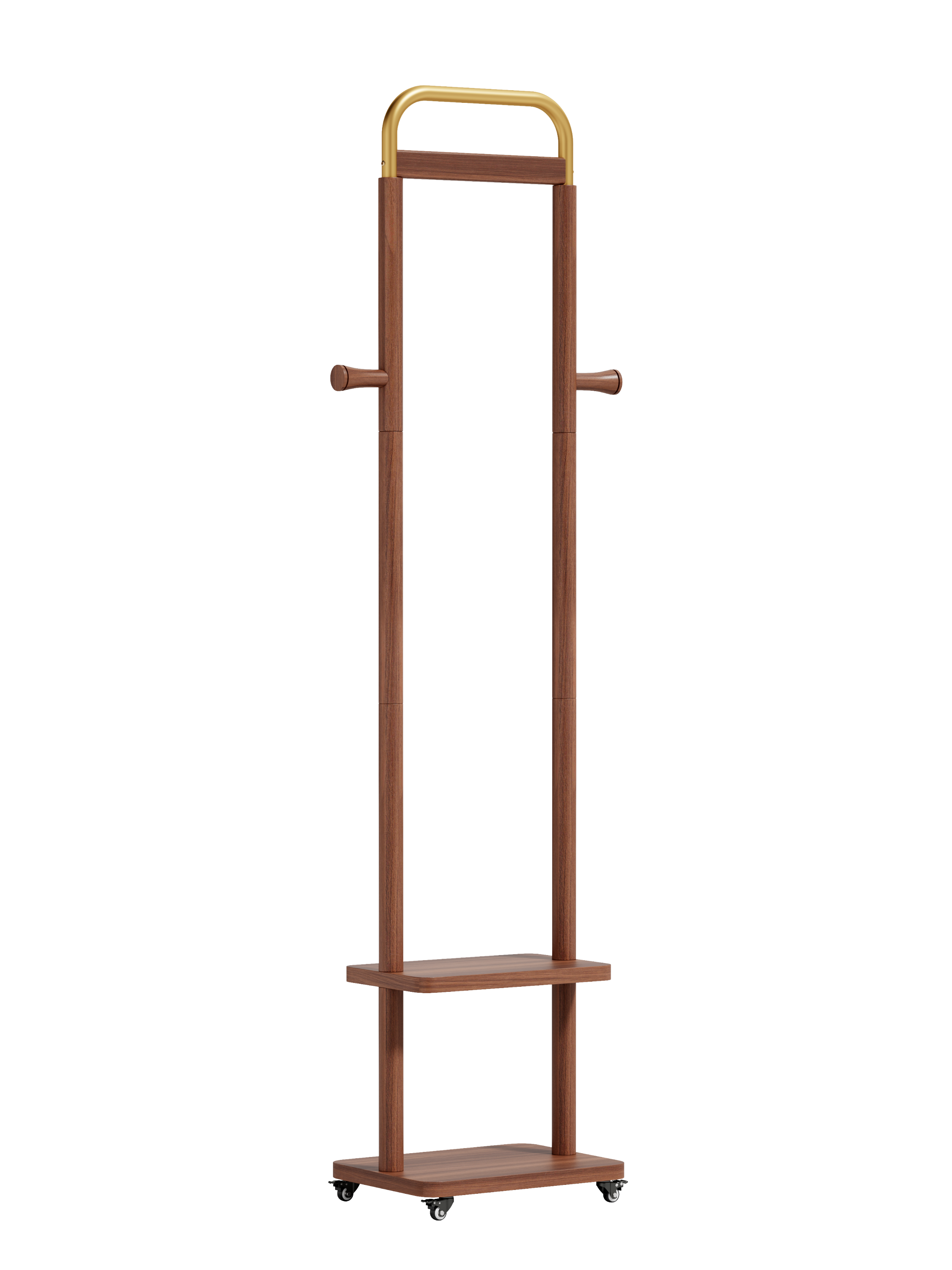 Coat Racks solid wood hanger 15.7* 11.8*71in Solid environmental protection easy to assemble beautiful can be placed in the bedroom/entrance/living room (Walnut) - Grand Goldman Shop