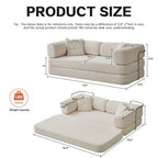 Floor Couch,Compressed Sofa,Convertible Floor Sofa Bed with Convertible Blanket Pillow,Enhanced frame stability,Comfy Couch Lounge Sleeper Bed,for Living Room Bedroom - Grand Goldman Shop