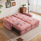 W3820S00026, a 77-inch convertible sofa bed, and a 2-in-1 piece suitable for both sitting and lying. Made of cloud-like fabric, it is applicable to living rooms, bedrooms and apart - Grand Goldman Shop