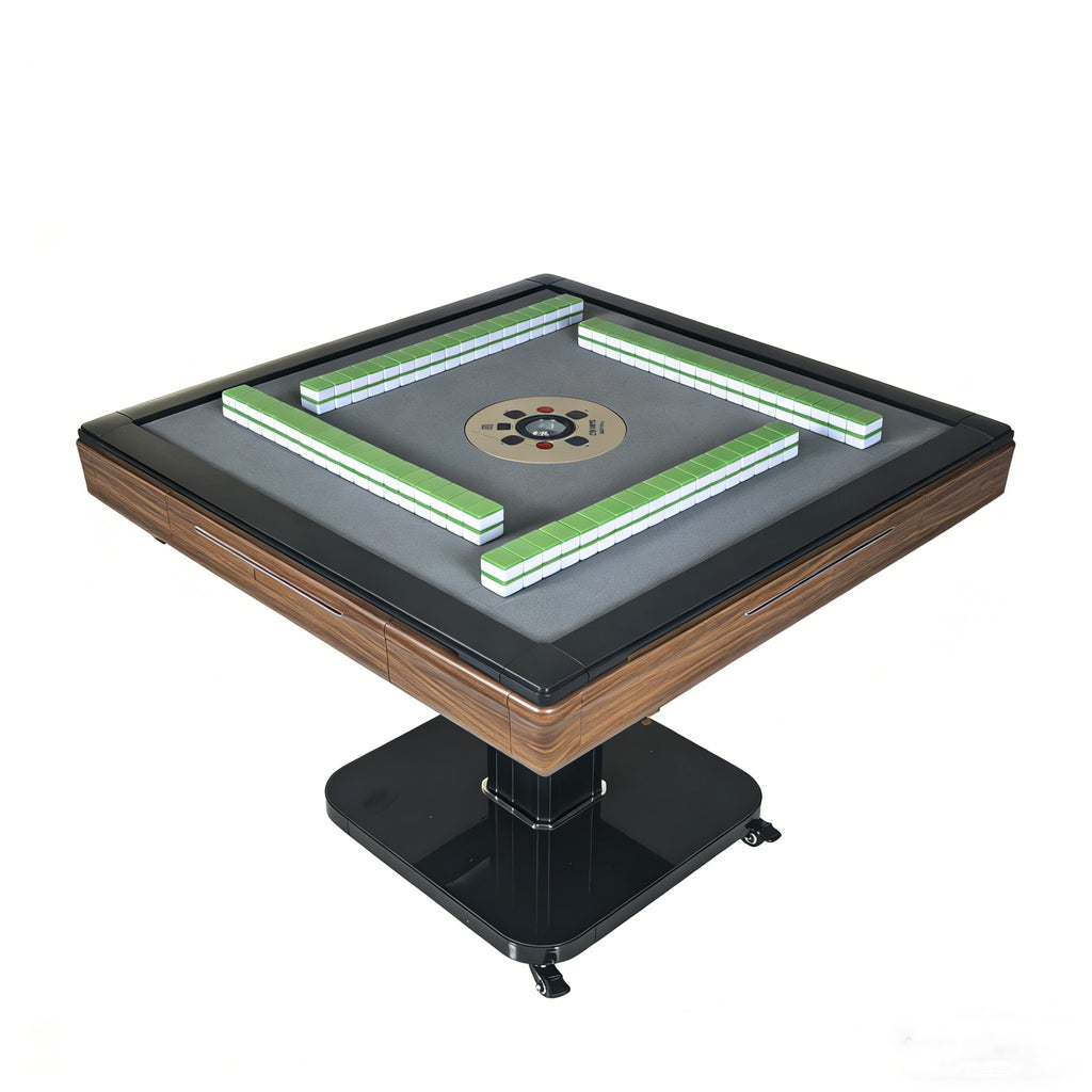 Foldable Ultra-Thin Automatic Mahjong Table with Wheels, 42mm Numbered Tiles (Chinese & American Style), 2 Magnetic Tile Sets