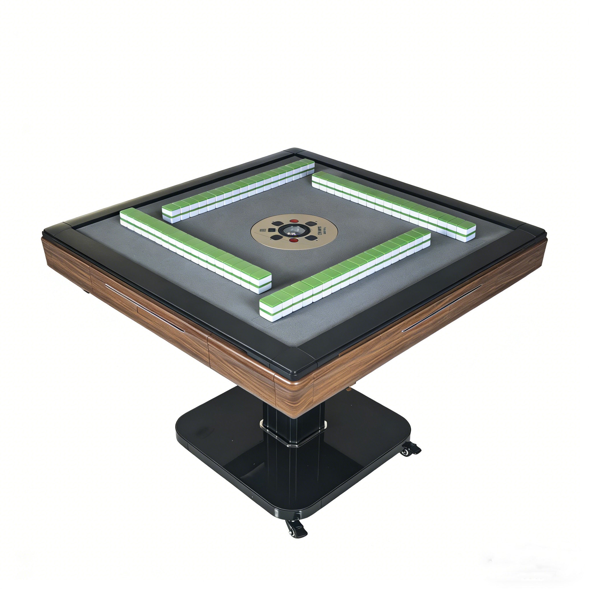 Foldable Ultra-Thin Automatic Mahjong Table with Wheels, 42mm Numbered Tiles (Chinese & American Style), 2 Magnetic Tile Sets