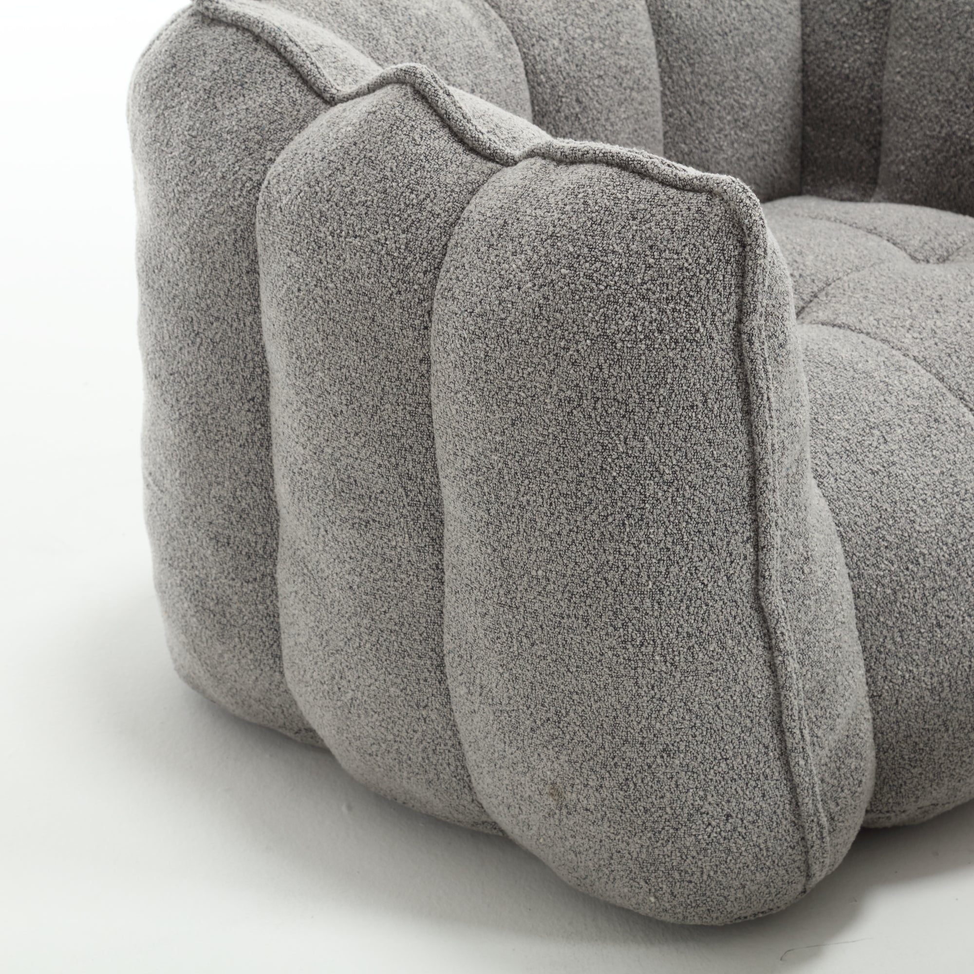 Soft Chenille Bean Bag Chair with High Resilient Foam for Living Room and Bedroom, Comfortable Square Lazy Sofa with Footstool for Adults - Grand Goldman Shop