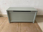 Kids Wooden Toy Box Storage with Safety Hinged Lid for Ages 2+ (Sage) - Grand Goldman