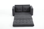 3 Fold Sofa,Convertible Futon Couch sleeper sofabed,Space saving loveseat,Pull Out Couch Bed for Living Room,Dark Gray & Light Gray & Beige,Velvet linen fabric - Grand Goldman Shop