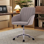 TY Adjustable Office Chair, Ergonomic Swivel Chair with Comfortable Backrest Seat, Gray Velvet, 24.60 x 22.84 x 38.00 inches 