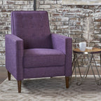 Macedonia Mid-Century Modern Button Tufted Fabric Recliner - Grand Goldman Shop