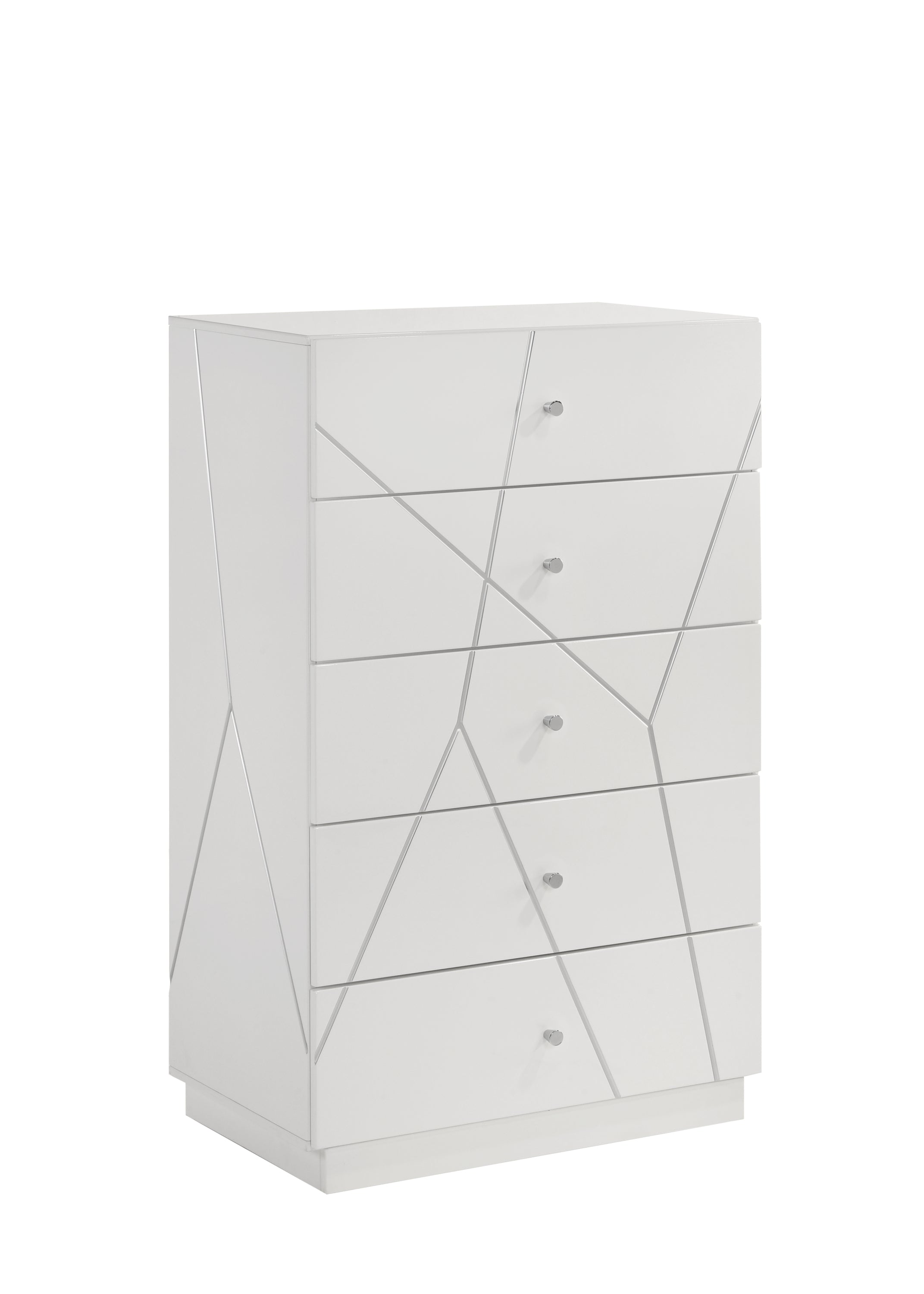 Manhattan Queen 4-Piece Bedroom Set – Modern Design with Lacquer Finish, Geometric Accents, and LED Lighting - Grand Goldman Shop