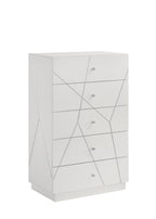 Manhattan Queen 5-Piece Bedroom Set – Modern Design with Lacquer Finish, Geometric Accents, and LED Lighting - Grand Goldman Shop