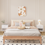 23.22''H White MDF Wooden Nightstand with One Drawer and One Shelf for Kids and Adults - Grand Goldman Shop