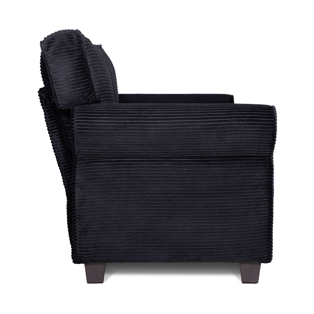57' Modern 2-Seater Corduroy Sofa With Removable Backrest & Seat Cushions,Padded Armrests,High Rebound Sponge Filled with Solid Wood and Composite Frame,Easy Assembly For Living Room,Bedroom,Office. - Grand Goldman Shop