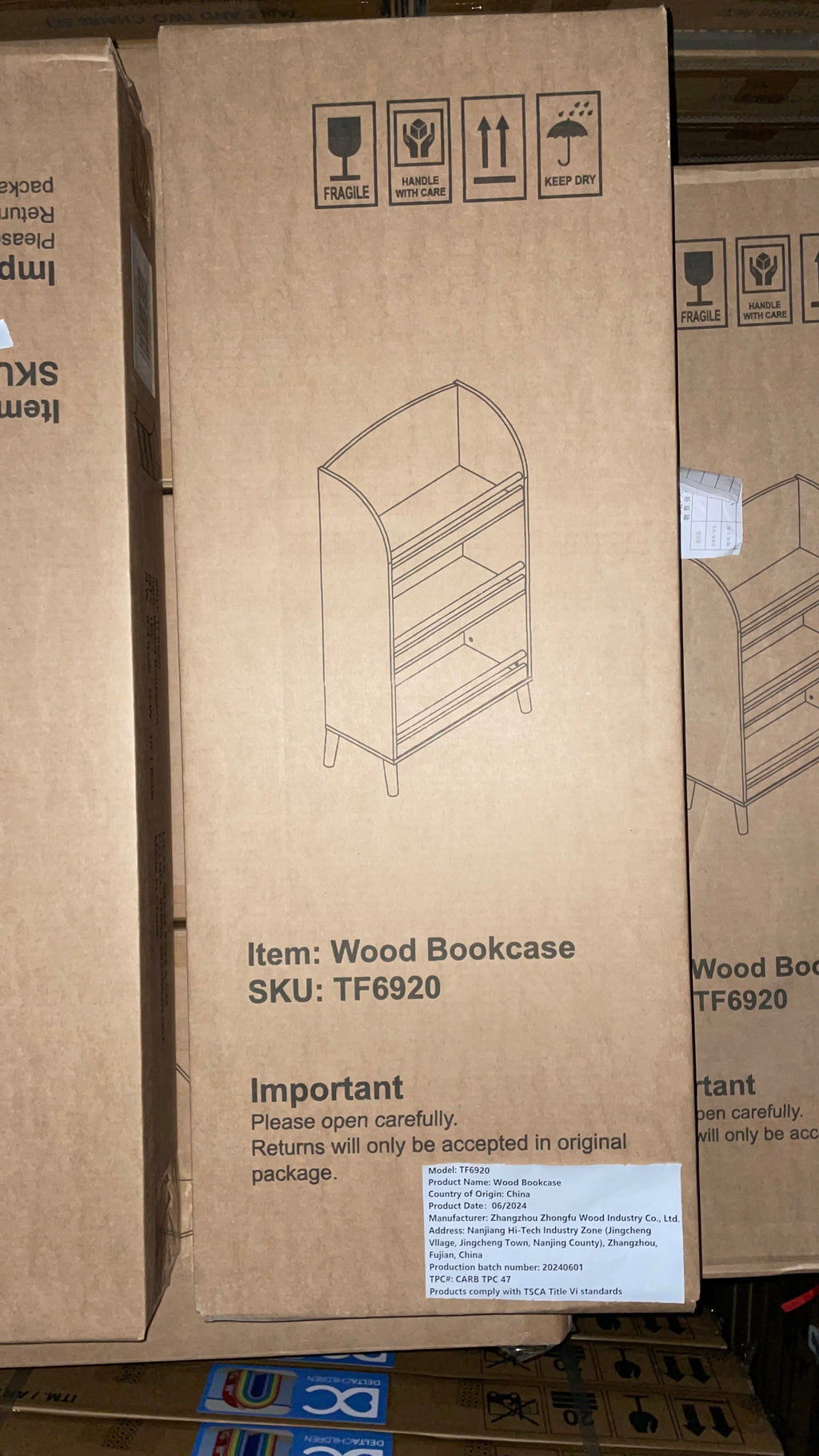Kids Bookshelf 3-Tier White Book Organizer with Toy Storage, MDF and Pine Wood Legs - Grand Goldman