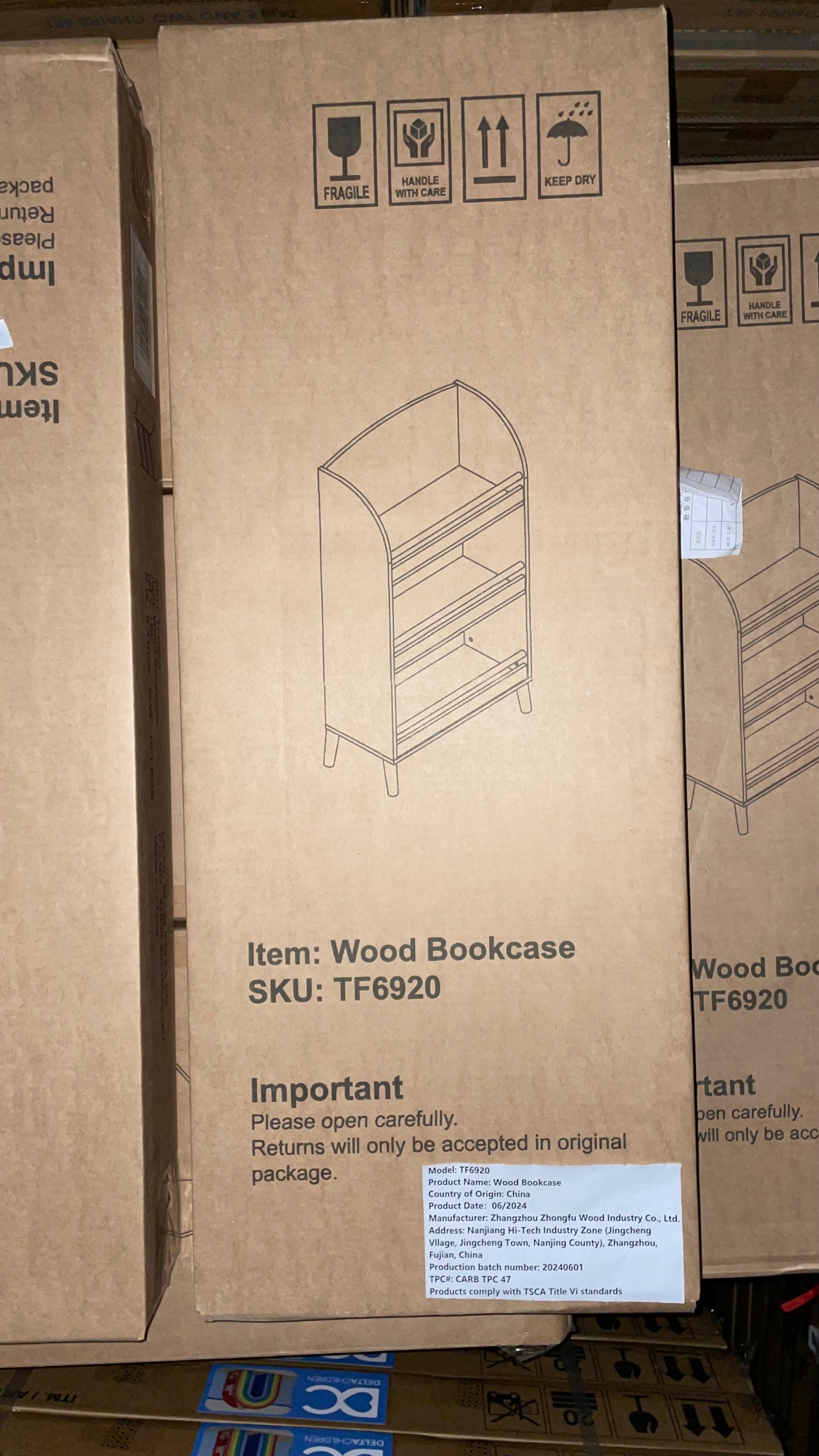 Kids Bookshelf 3-Tier White Book Organizer with Toy Storage, MDF and Pine Wood Legs - Grand Goldman