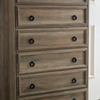 Modern 6 Drawer Dresser, Dressers for Bedroom, Tall Chest of Drawers Closet Organizers & Storage Clothes - Easy Pull Handle, Textured Borders Living Room, Hallway,L 29.53''*W15.75''*H48.03'' - Grand Goldman Shop