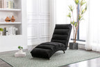 COOLMORE Luxury Upholstered Chaise Lounge Chair with Vibration for Relaxation, Modern Fixed Back Fabric Leisure Recliner Sofa for Living Room/Bedroom - Grand Goldman Shop