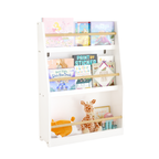 3 Tier Kids Book Shelf,Kids Book Rack, Helps Keep Bedrooms, Playrooms, and Classrooms Organized,White - Grand Goldman