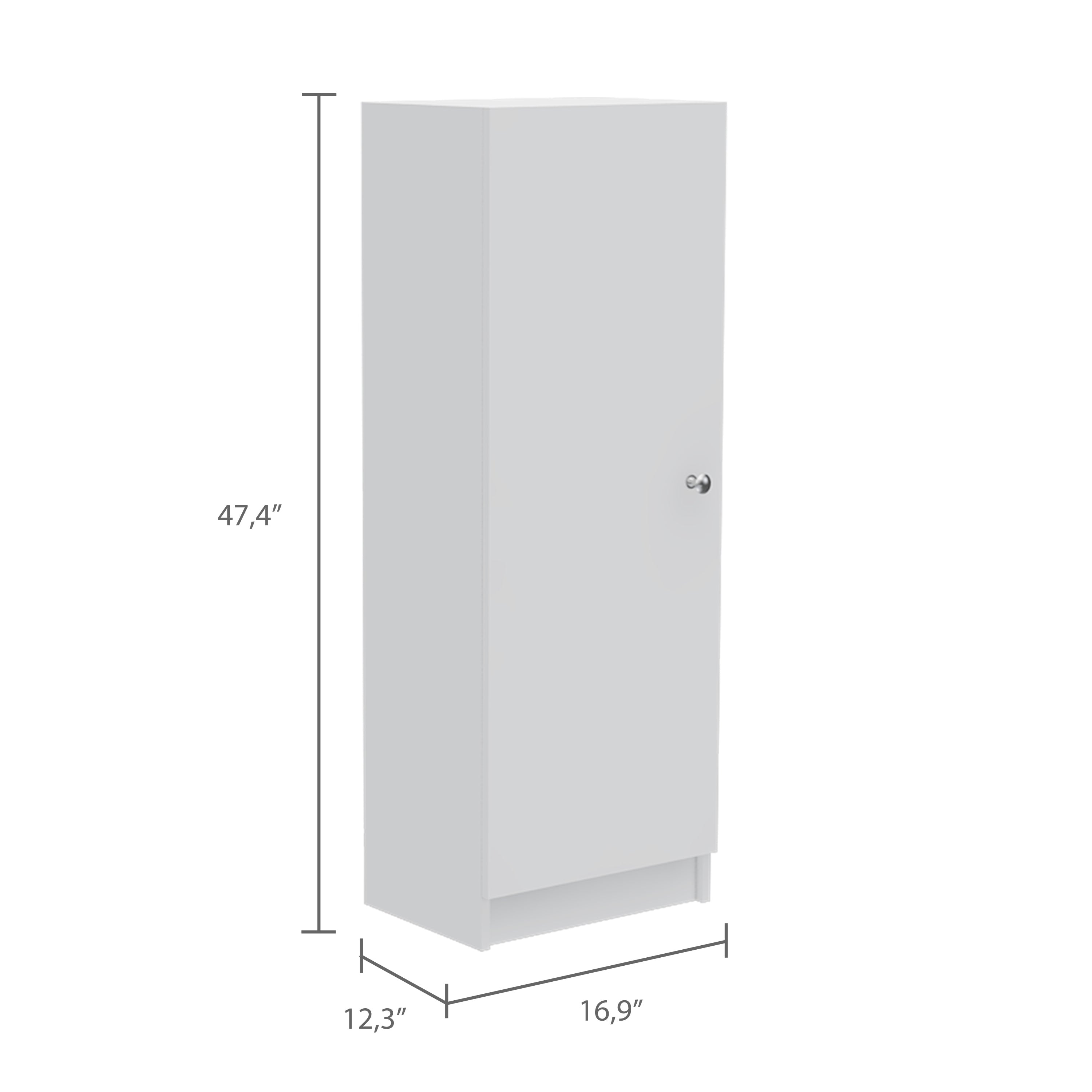 Della 60 Kitchen Pantry with Countertop, Closed & Open Storage -White | Premium Home Decor - Grand Goldman
