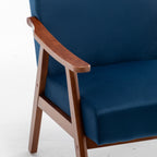 Mid-Century Modern Wingback Accent Chair with Solid Wood Frame and Extra-Thick Backrest – Lounge Chair for Living Room, Bedroom, or Reading Room - Grand Goldman Shop