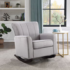 Light Grey Rocking Chair with Track Arm - Grand Goldman Shop