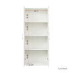 Pantry Cabinet, Kitchen Pantry Storage Cabinets with 2 Door and 3  Shelves, White Pantry Storage Cabinet, Cupboard for Kitchen, Dining Room and Living Room. - Grand Goldman Shop