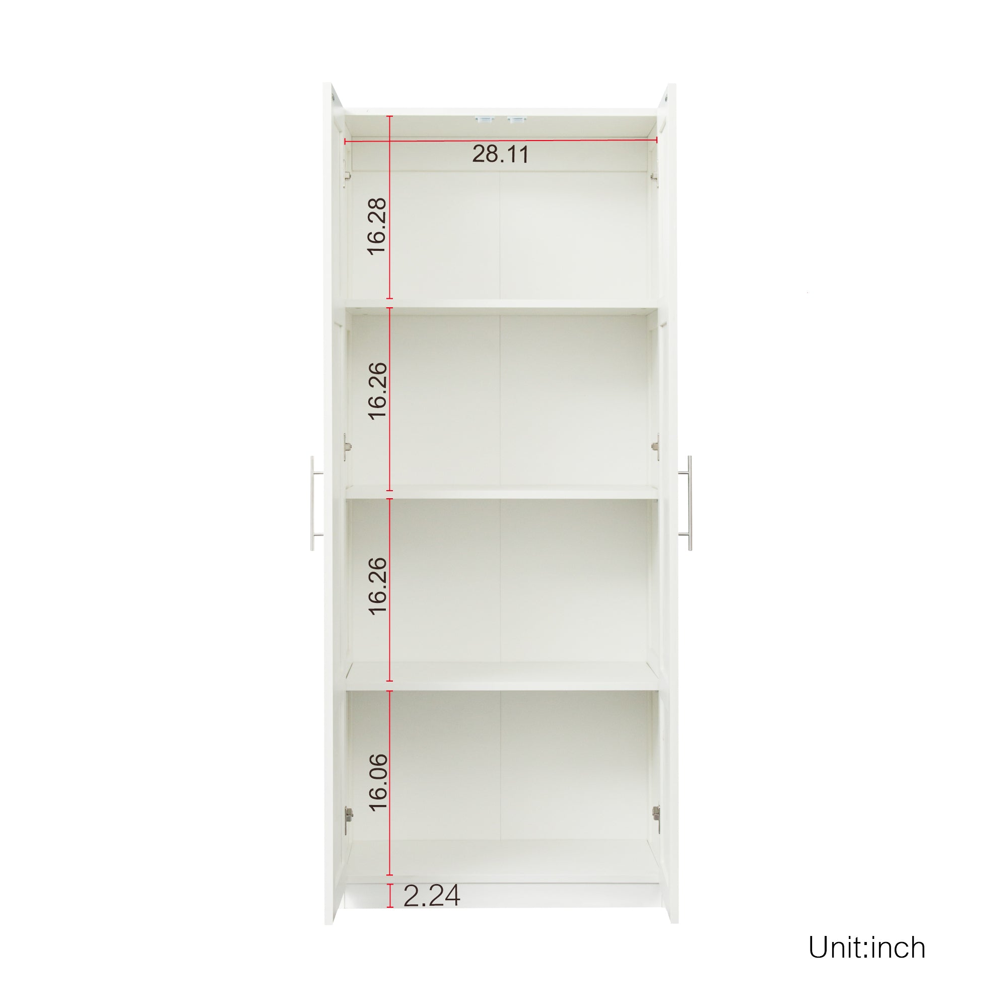 Pantry Cabinet, Kitchen Pantry Storage Cabinets with 2 Door and 3  Shelves, White Pantry Storage Cabinet, Cupboard for Kitchen, Dining Room and Living Room. - Grand Goldman Shop