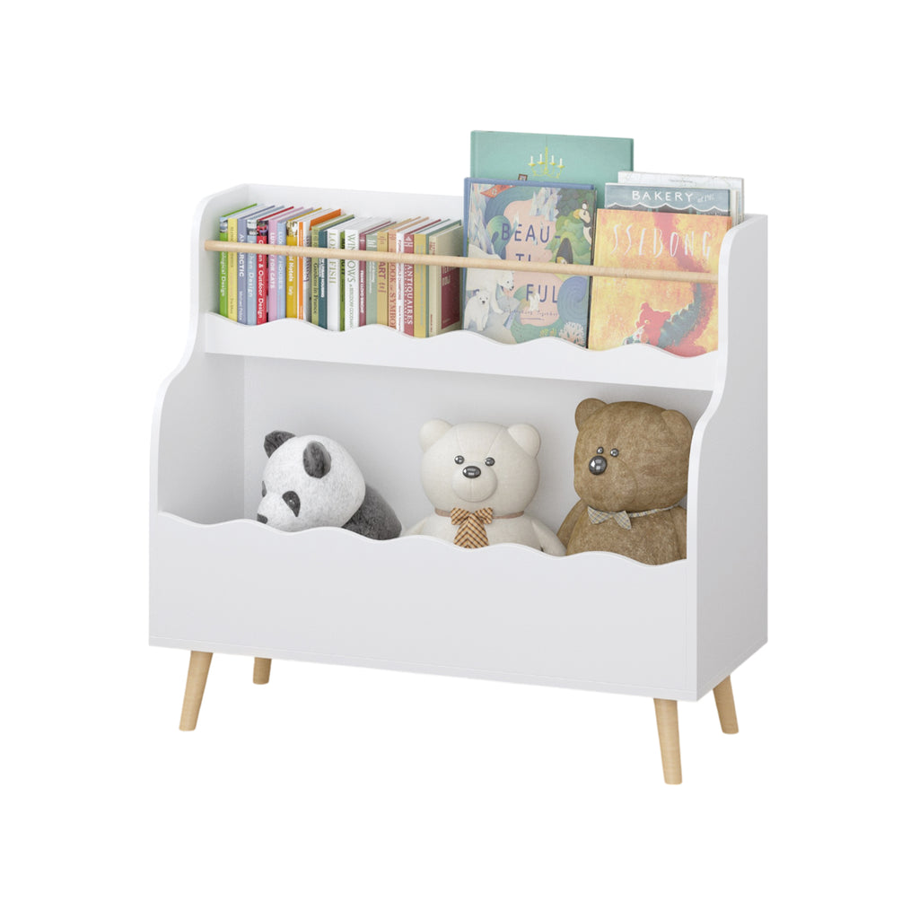 Kids Bookcaes, Children Book Organizer, toy Storage Cabinet Organizer, White - Grand Goldman