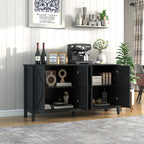 Cabinet with 4 Doors and 4 open shelgves,Freestanding Sideboard Storage Cabinet Entryway Floor Cabinet for Living Room Office Bedroom - Grand Goldman Shop