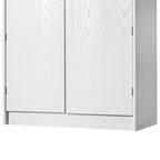 K&K 72' Tall Farmhouse Kitchen Pantry Cabinet with 8 Door Shelves, Curved Design Storage Cabinet with 3 Adjustable Shelves, Hidden Drawer, Versatile Cupboard for Kitchen, Dining & Bathroom, White - Grand Goldman Shop
