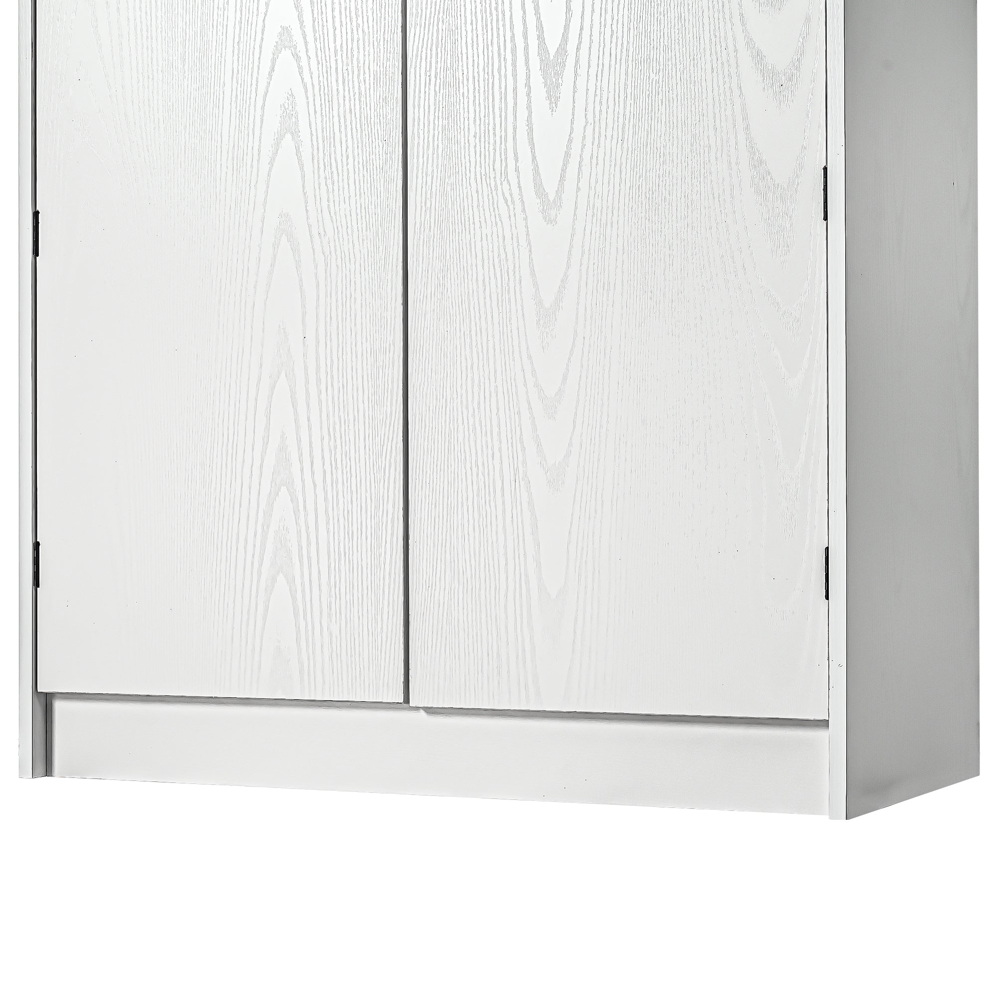 K&K 72' Tall Farmhouse Kitchen Pantry Cabinet with 8 Door Shelves, Curved Design Storage Cabinet with 3 Adjustable Shelves, Hidden Drawer, Versatile Cupboard for Kitchen, Dining & Bathroom, White - Grand Goldman Shop