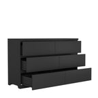 6 Drawer Storage Cabinet ,Dresser, Wood Storage Tower Clothes Organizer, Wide Chest of 6 Drawers, Large Storage Space for Bedroom, Hallway, Entryway Living Room - Grand Goldman Shop