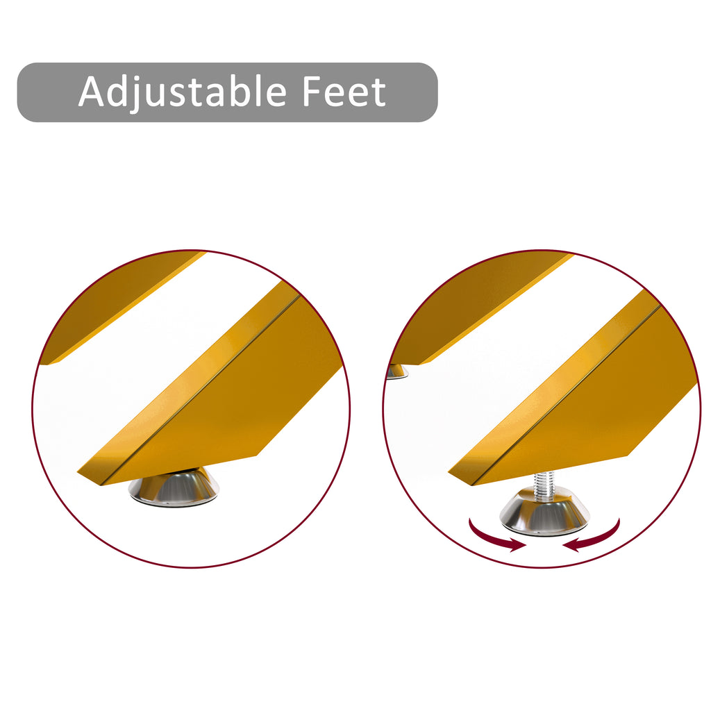 39.37' Rectangular Clear Tempered Glass Coffee Table,Stylish Design with Golden Metal Legs, Coffee Table for Living Room - Grand Goldman Shop