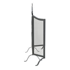 Onyx 3-Panel Iron Fireplace Screen 54' x 31.5', Black Finish - Grand Goldman Shop