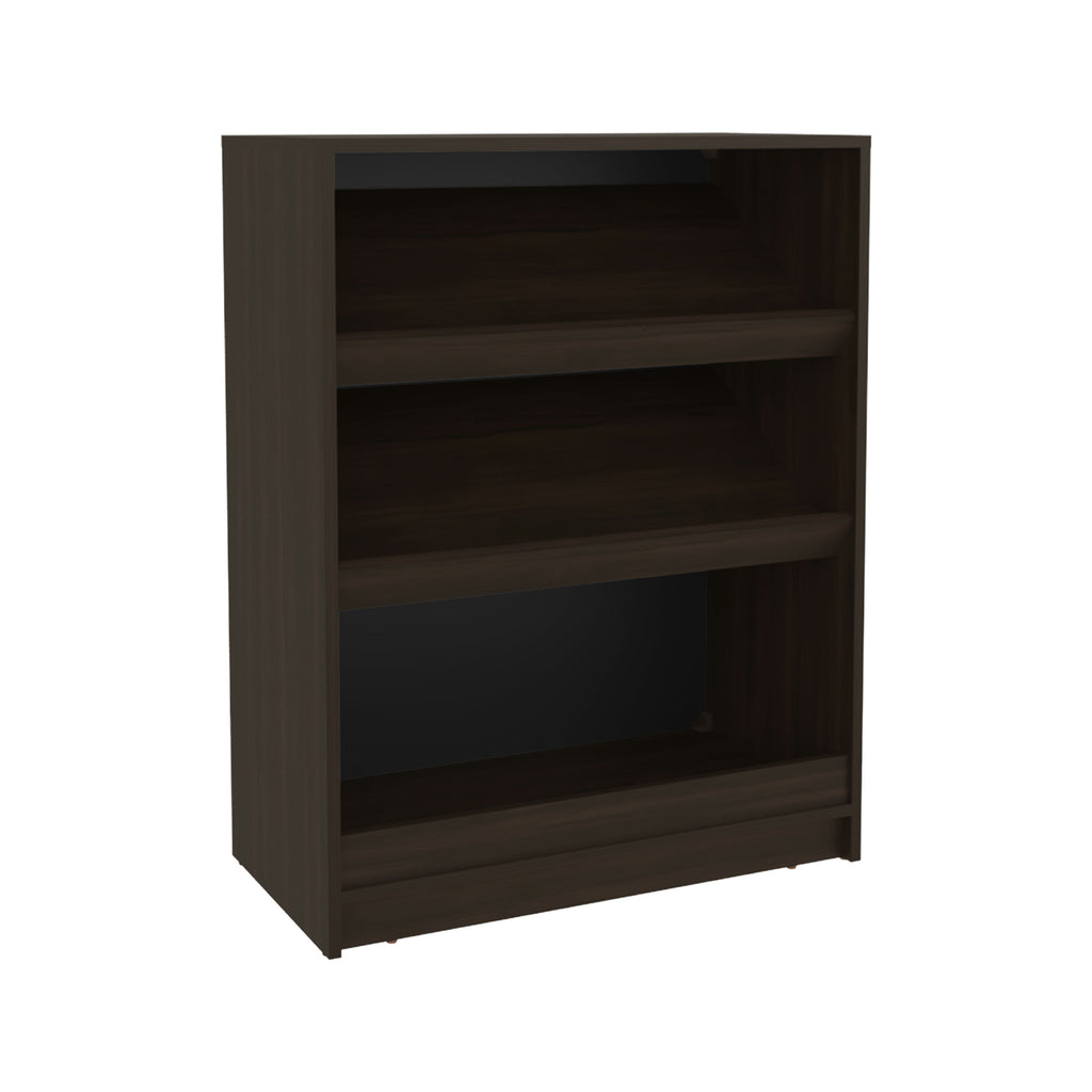 Toby 3-Tier Shoe Rack With Open Shelves Freestanding Shoe Organizer For Entryway Or Closet, Stained Walnut - Grand Goldman Shop